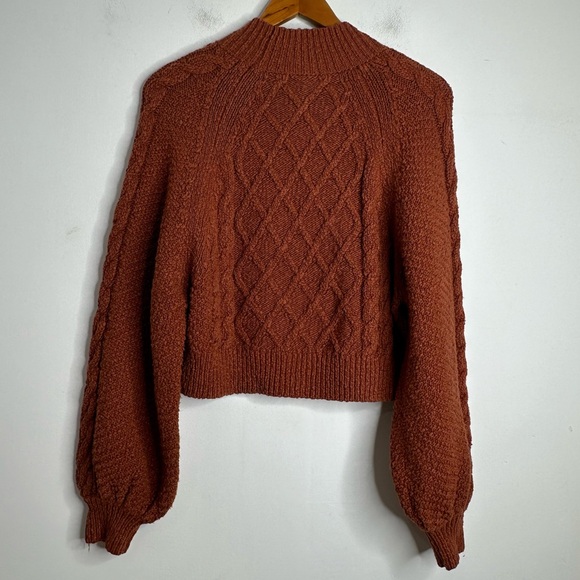 Free People Women’s Parfait Pullover Dolman Sleeve Diamond Kinit Sweater Size XS - Picture 6 of 12